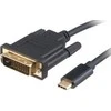 Akasa Type C Adapteris Kabelis prie DVI - juodas
