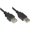 Good Connections Kabelis USB Alcasa A - USB A 1.8m M/F kabelis USB USB 2.0 1,8 m 0,48 Gbit/s Juodas (2511-EU02)