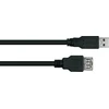 Kabelis USB Alcasa USB-A - USB-A 1 m Juodas (UK30P-ASA-010S)