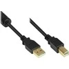 Kabelis USB Alcasa USB-A - USB-B 3 m Juodas (GC-M0082)