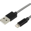 Kabelis USB Ansmann USB-A - Lightning 1 m Pilka (1700-0045)