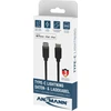 Kabelis USB Ansmann USB-C - Lightning 1.2 m Juodas (1700-0106)