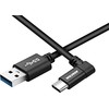 AVACOM DUOMENŲ IR ĮKROVIMO USB KABELAS - USB TYPE-C, 100cm, 90° JUNGTIS, Juodas