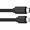 AVACOM DUOMENŲ IR ĮKROVIMO KABELAS USB TYPE-C - MICRO USB, 100cm, Juodas
