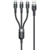 AWEI kabelis CL-975 usb-c/lightning/mico 3in1 juodos spalvos