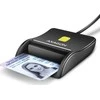 Išmaniųjų / tapatybės kortelių skaitytuvas AXAGON CRE-SM3N FlatReader su USB-A kabeliu