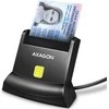 Axagon Universalus stalinis USB kontaktas Smart/ID kortelių skaitytuvas su ilgu USB-A laidu.