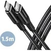 AXAGON | Duomenų ir įkrovimo laidas, 1,5 m | BUCM-CM15AB | USB C tipo į USB C tipo