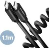 AXAGON | Duomenų ir įkrovimo laidas, 1,1 m | BUCM-CM20TB | USB C tipo į USB C tipo