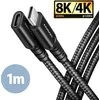 Axagon Extension USB 20Gbps kabelio ilgis 1 m. PD 240W, 5A, 8K HD video. Juodas braided.