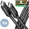 AXAGON | Duomenų ir įkrovimo USB4 Gen 3x2 laidas, 1 m | BUCM3-CM15AB | USB C tipo - USB C tipo