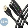 Axagon ADR-215 Aktyvus prailginimas USB 2.0 A-M > A-F laidas, 15 m ilgio. Maitinimo variantas.