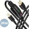 Axagon Active jungtis USB 2.0 A-M > B-M laidas, 20 m ilgio. Maitinimo variantas.