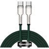Baseus Cafule USB-C - USB-C laidas 100W 2m - Žalias