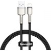 Baseus Cafule USB - Lightning kabelis 2.4A 0.25m - Juodas
