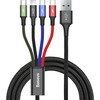 Baseus Fast USB kabelis 4in1 2xUSB-C / Lightning / Micro 3.5A 1.2m - Juodas
