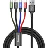 Baseus Fast USB kabelis 4in1 2xUSB-C / Lightning / Micro 3.5A 1.2m - Juodas