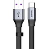 USB kabelis Baseus (CATMBJ-BG1) Type-C (40W) juodas 0.23M