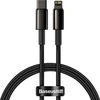 Baseus USB Type C - Lightning kabelis „Power Delivery“ greitam įkrovimui 20 W 1 m, juodas (CATLWJ-01) (Juodas)