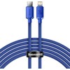 Baseus Crystal Shine kabelis USB-C į Lightning, 20W, PD, 2m mėlynos spalvos