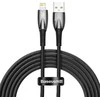 USB laidas, skirtas Lightning Baseus Glimmer Series, 2.4A, 1m (juodas)