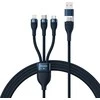 Baseus Flash Series 2 3in1 USB laidas USB-C + micro USB + Lightning 100W 1.2m – Mėlynas