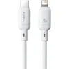 Baseus Silky serijos įkrovimo laidas iš Type-C į iPhone 20W, 2m, mėnulio baltumo