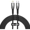 USB-C laidas, skirtas Lightning Baseus Glimmer Series, 20W, 2m (juodas)