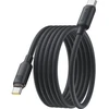 Kabelis USB C - USB C 1m 100W magnetinis, porėto silikono izoliacija, juodas BASEUS