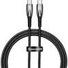 Baseus Glimmer USB-C – USB-C įkroviklis, 100W, 1m (fekete)