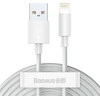 Baseus laidų rinkinys (USB - „Lightning“ 2 vnt.). greitas įkrovimas 1,5 m (Baltas)