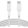 Belkin USB-C TO USB-C BRAIDED PVC/Baltas 1M TWIN PACK