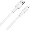 USB kabelis Borofone BX30 Lightning 1.0m silikoninis baltas