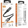 Borofone Kabelis BU30 Lynk Smart power-off - USB na Micro USB - 2,4A 1,2 metra juoda
