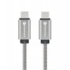 USB C į USB C laidas Forcell F-Energy QC4.0 PD 5A 100W E-Mark metalinis 2 m C239 sidabrinis