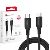 USB C laidas į USB C jungtį Forcell F-Energy QC4.0 PD 3A 60W silikoninis 1 m C344 juodas
