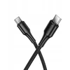 Cable USB C to USB C Hoco 3A 60W 1 m X120 juodas