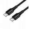 Cable USB C to USB C Hoco 3A 60W 1 m X120 juodas