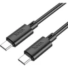 Cable USB C į USB C Hoco 3A 60W 2 m X89 juodas
