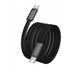 Plokščias kabelis USB C į USB C Hoco 3A 60W 1 m X125 juodas
