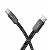 Plokščias kabelis USB C į USB C Hoco 3A 60W 1 m X125 juodas