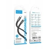 Plokščias kabelis USB C į USB C Hoco 3A 60W 1 m X125 juodas