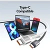 Kabelis USAMS Bicolor Series SJ756 PD 60W USB-C/USB-C 1.2m juodos spalvos and baltos spalvos