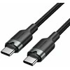 „Vention“ USB-C–C laidas, pintas, 3A, 480 Mbps, 60 W, 2 m, juodas