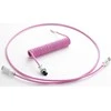 Klaviatūra CableMod PRO Coiled Cable susuktas klaviatūros laidas USB-C į USB Type A, Strawberry Kreminis – 150cm