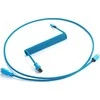 Klaviatūra CableMod PRO Coiled Cable susuktas klaviatūros laidas USB-C į USB Type A, Specturm Mėlyna – 150cm