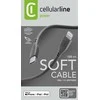 Cellular Line Cellularline Soft Cable - USB-C to Lightning cable MFi certified 1.2 m juodas