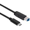 USB kabelis Club 3D USB-C - USB-B 1 m Juodas (CAC- 1524)