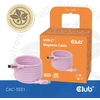 Club 3D USB-C į USB-C kabelis 2M/MAGNETINIS ROŽINIS CLUB3D
