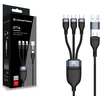 Kabelis USB Conceptronic USB-A + USB-C - 3x USB-C 1.5 m Juodas (ETTA06B15C)
